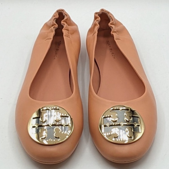 Tory Burch Claire Ballet Women's Flat Leather Shoes (Sweet Tooth / Gold) Size 6. - Picture 6 of 10